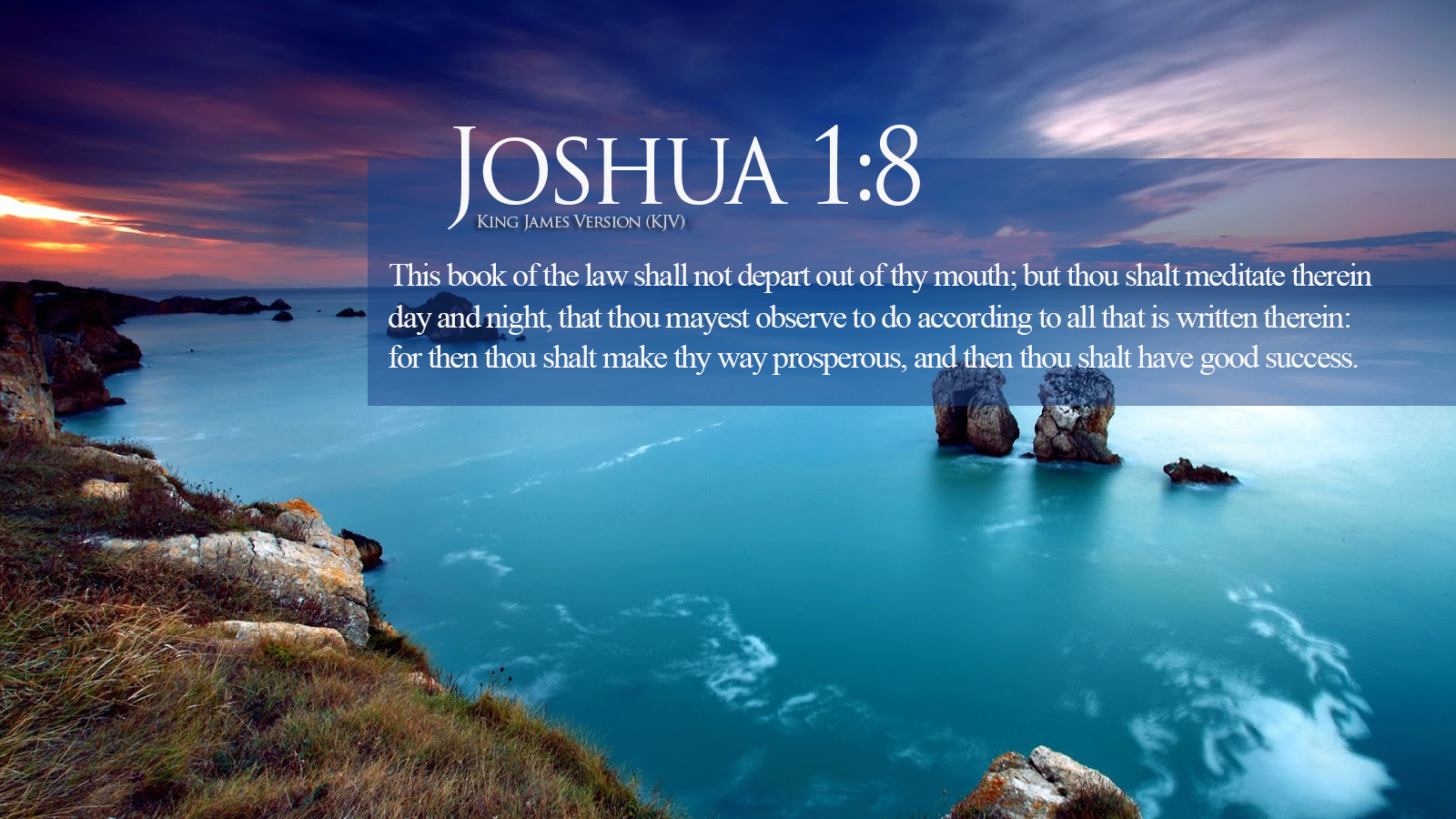 Bible Verses Blessings Joshu 1 8 Beautiful